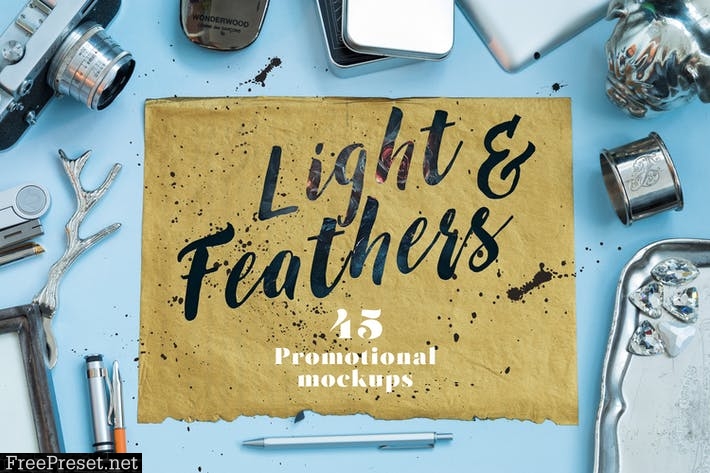 "Light & Feathers" - Promotional Mockups