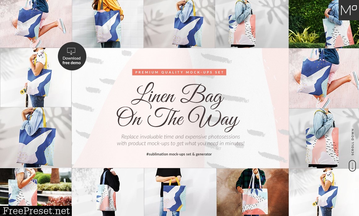 Linen Bag On The Way Mockups Bundle 5224412