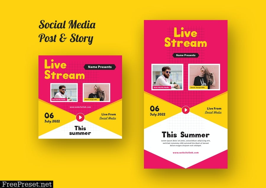 Live Stream Flyer & Social Media Kit 02 PPKSVAN