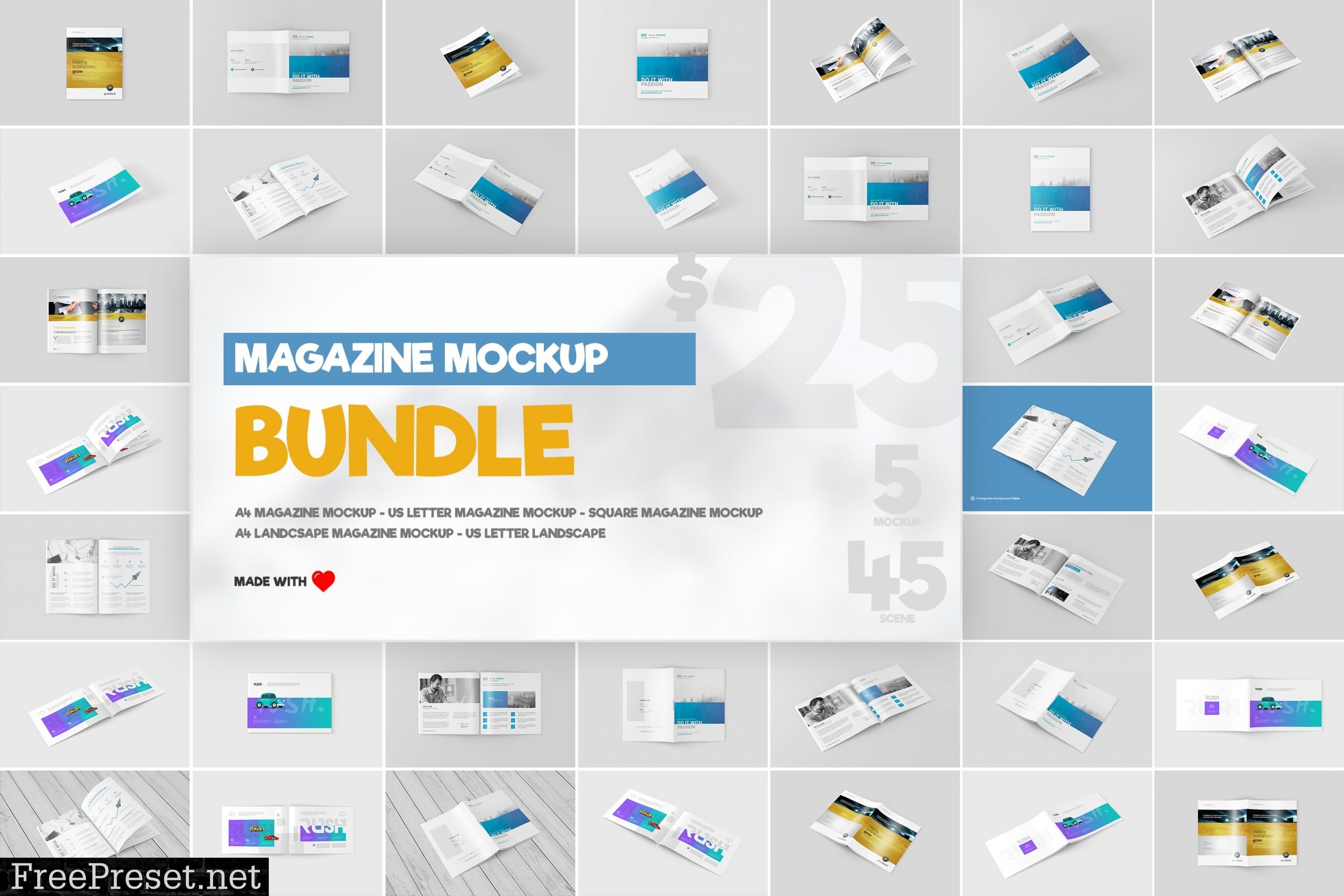 Magazine Mock-Ups Bundle 1429300