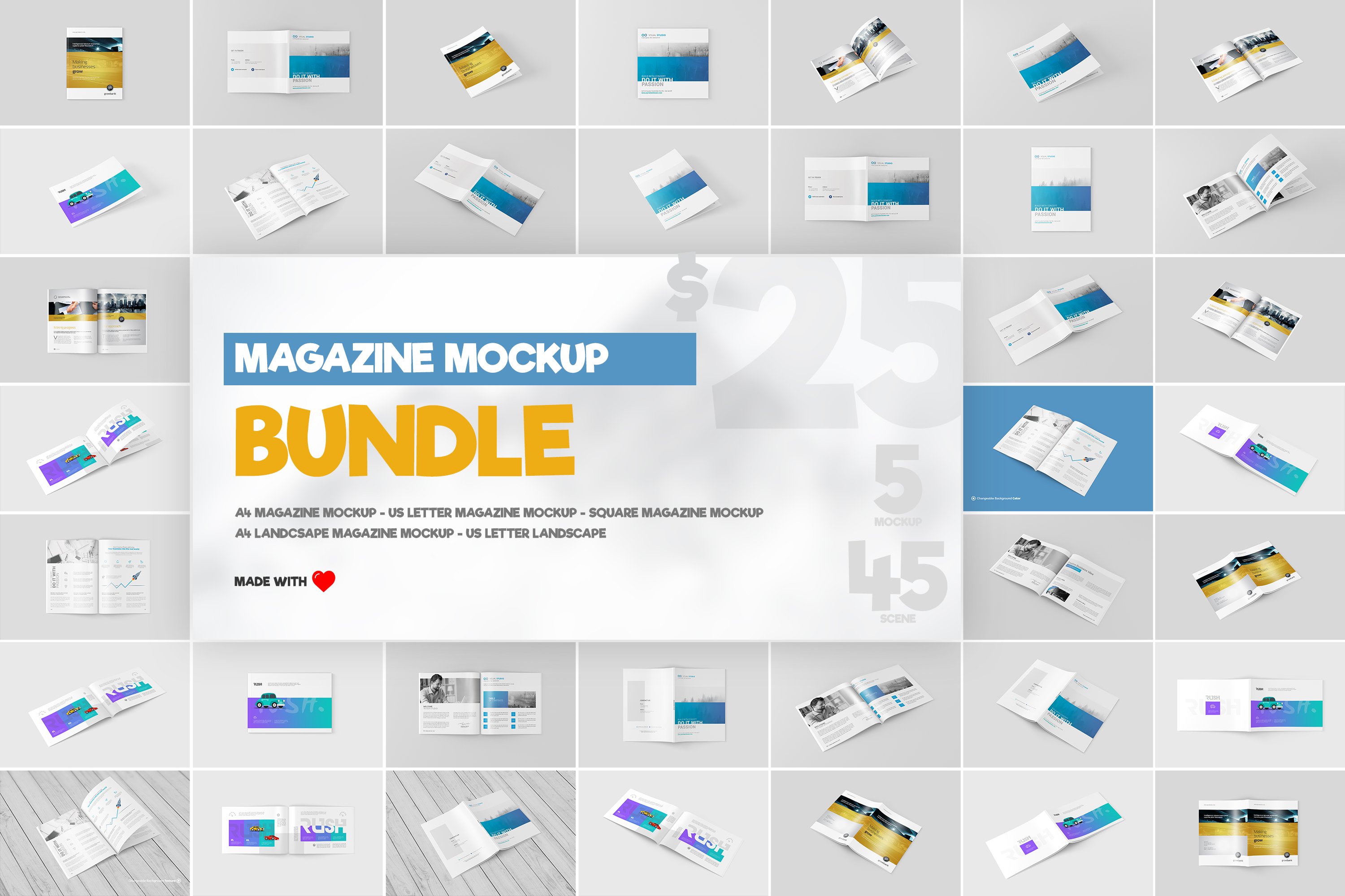 Magazine Mock-Ups Bundle 1429300