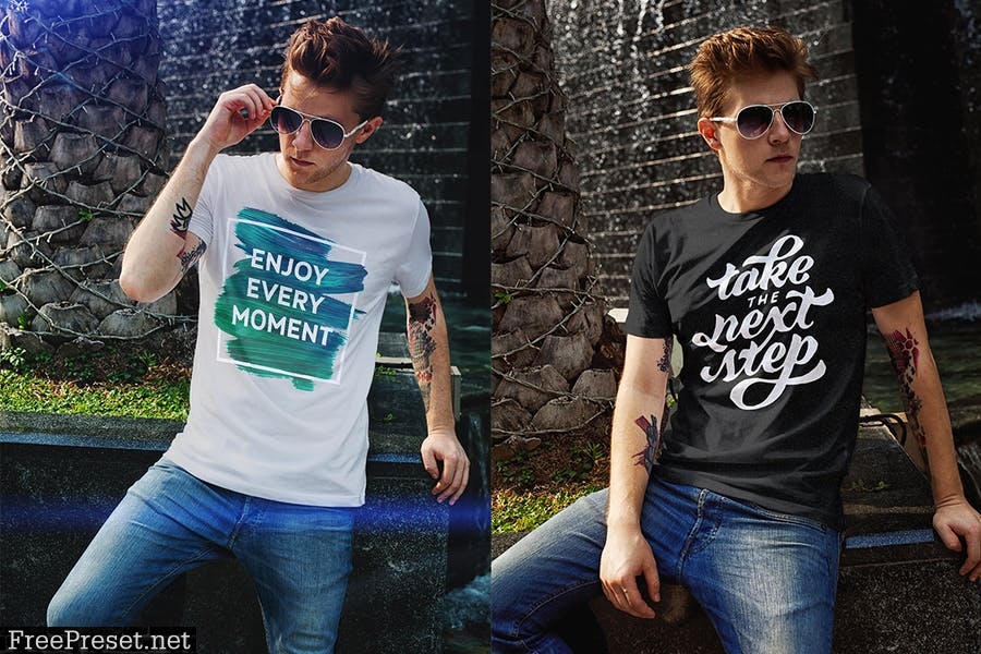 Male T-Shirt Fashion Mock-Up