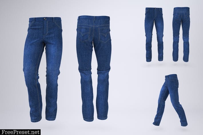 Man's Denim Jeans or Trousers Mock-Up