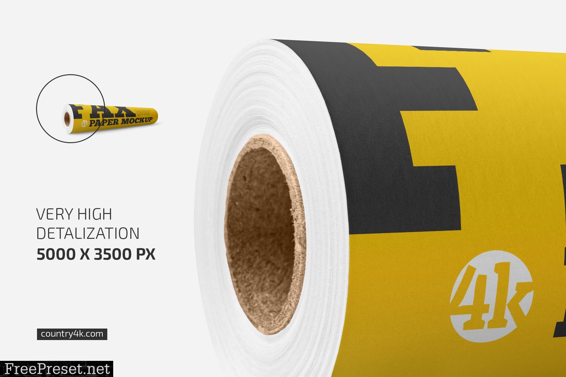 Matte Fax Paper Roll Mockup Set 6005199