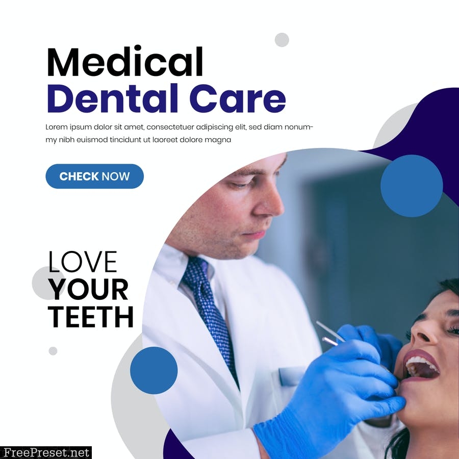 Medical Dental Care Social Media Post KQTEWP2