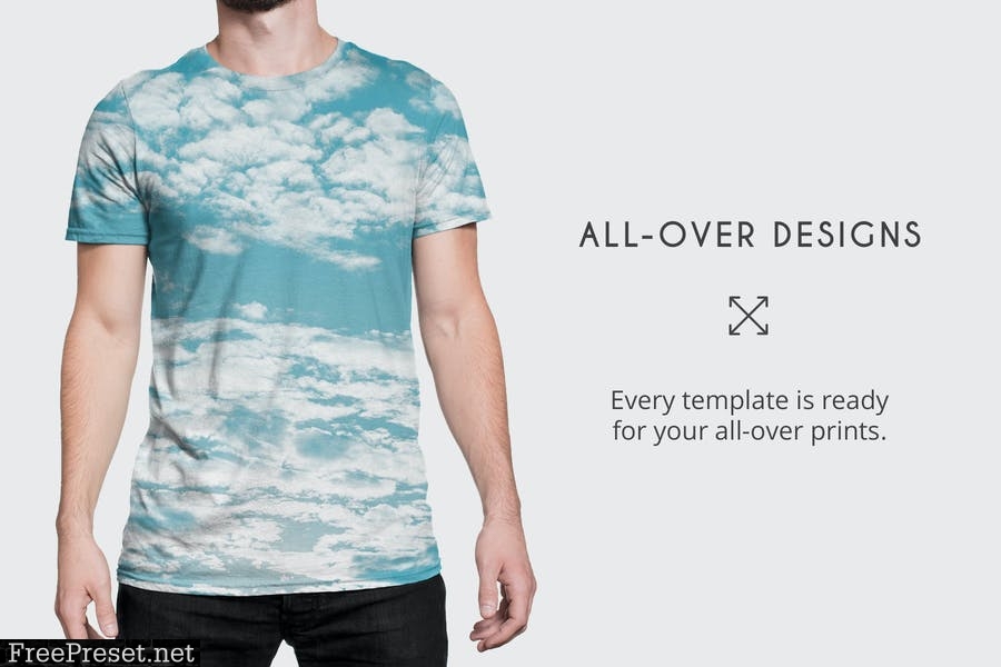 Men's T-Shirt Fit On-Model Mockups G8X7MJ