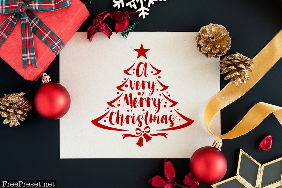 Merry Christmas Text Overlays, Christmas Word Art SRYBGM2