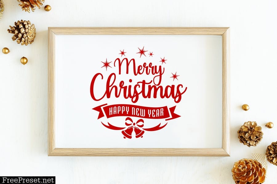 Merry Christmas Text Overlays, Christmas Word Art SRYBGM2