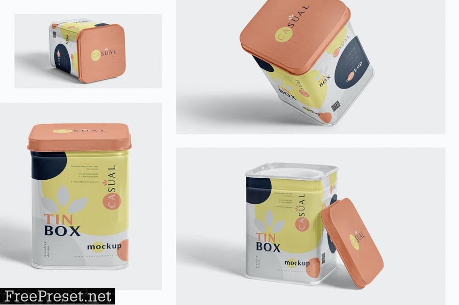 Metallic Box Packaging Mockups XESYPFA