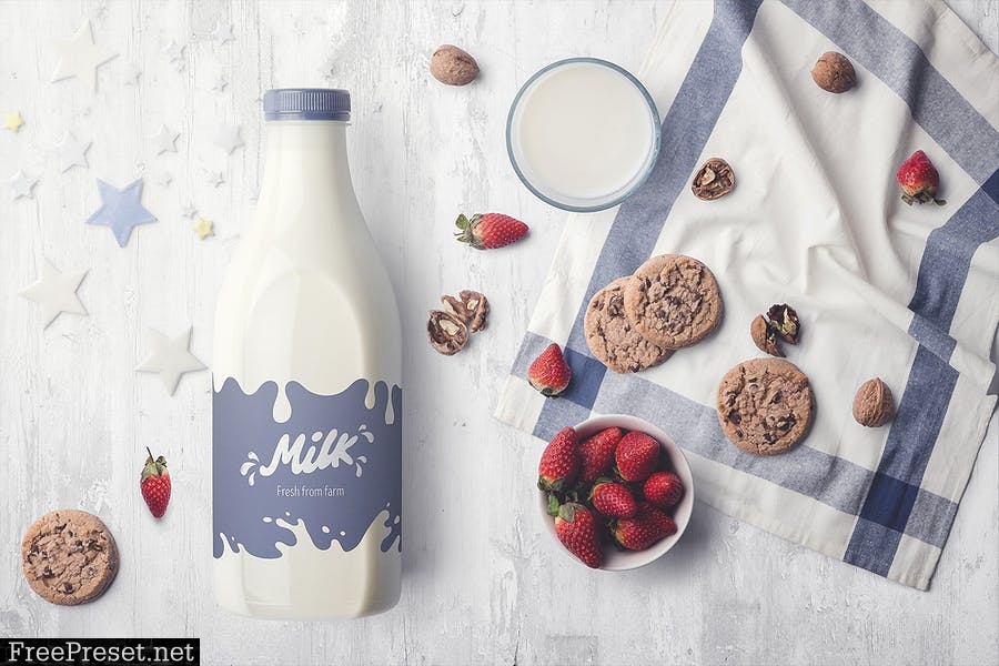 Milk Bottles Mockups