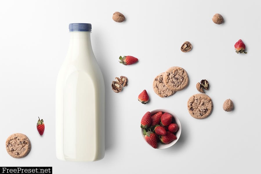 Milk Bottles Mockups