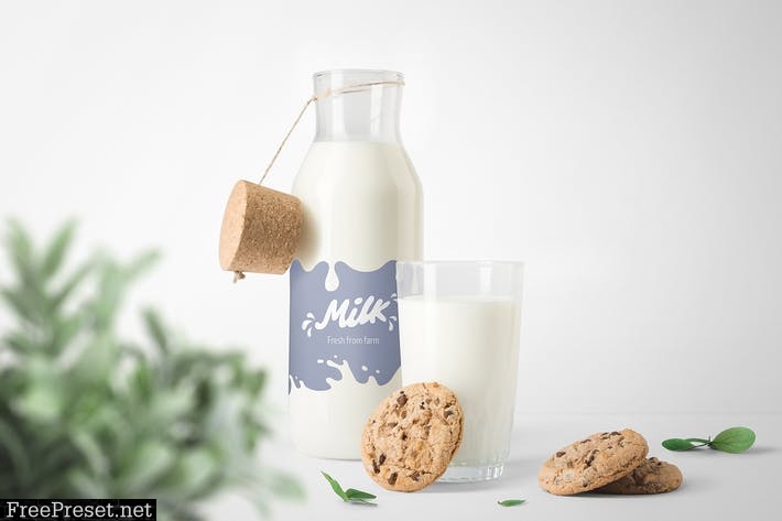 Milk Bottles Mockups