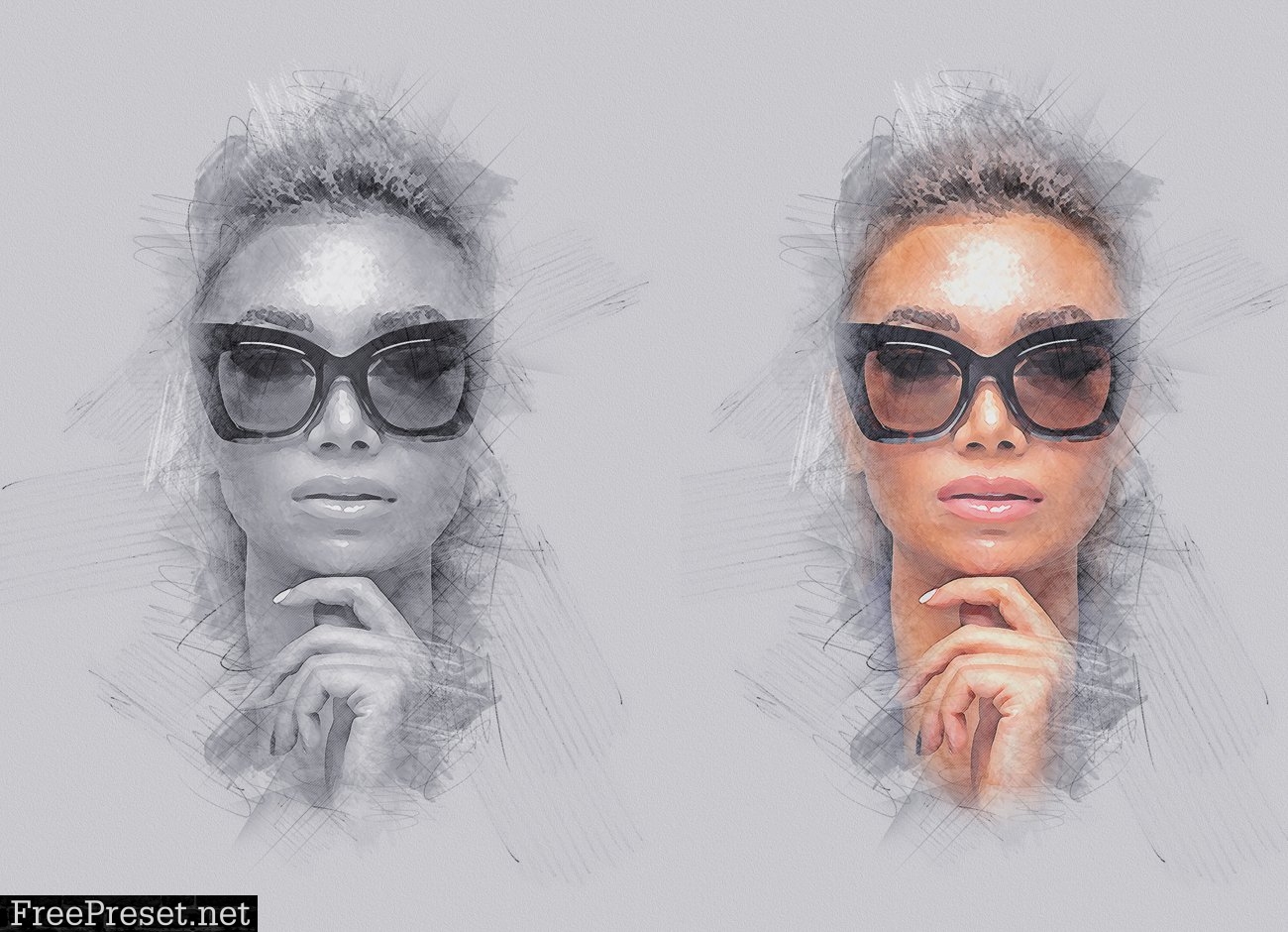 Modern Sketch Photoshop Action 5873477