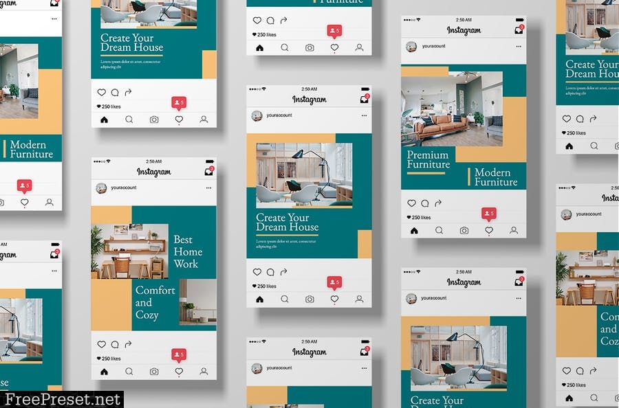 MS - Premium Furniture Instagram Template Vol.1 V4W7RAH