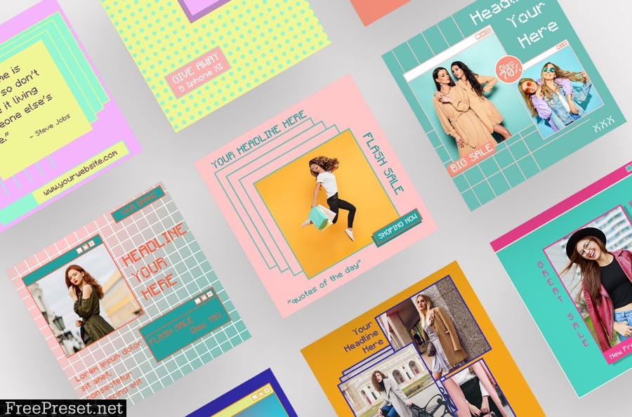 MS - Retro Shopping Instagram Template PSASXCZ