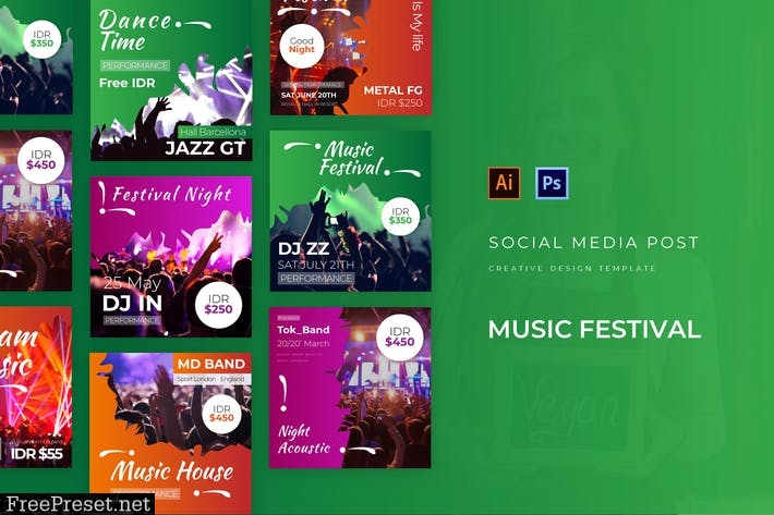 Music Festival Social Media Post UHA8SQZ