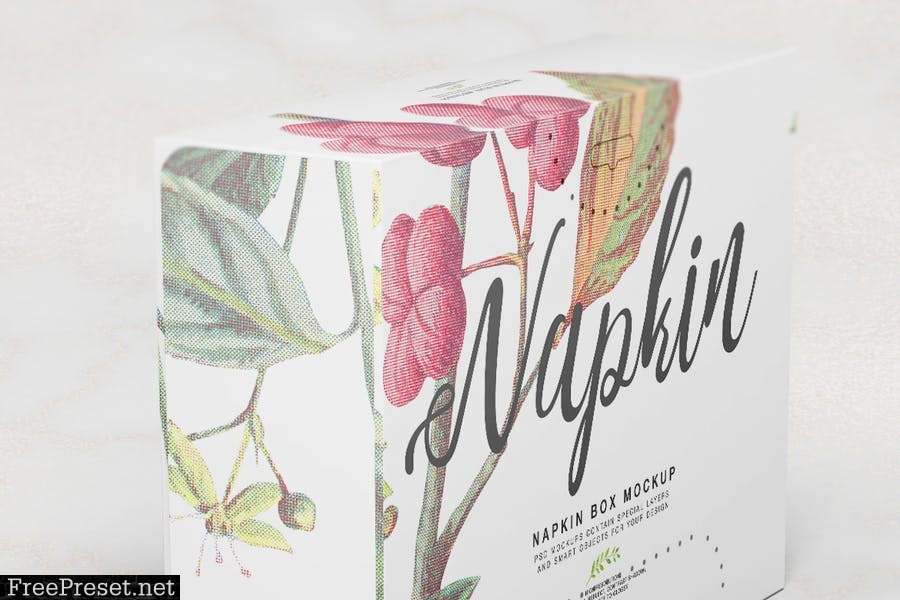 Napkin Box Mockup