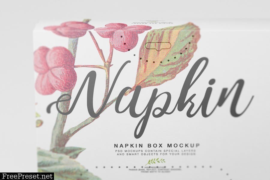 Napkin Box Mockup