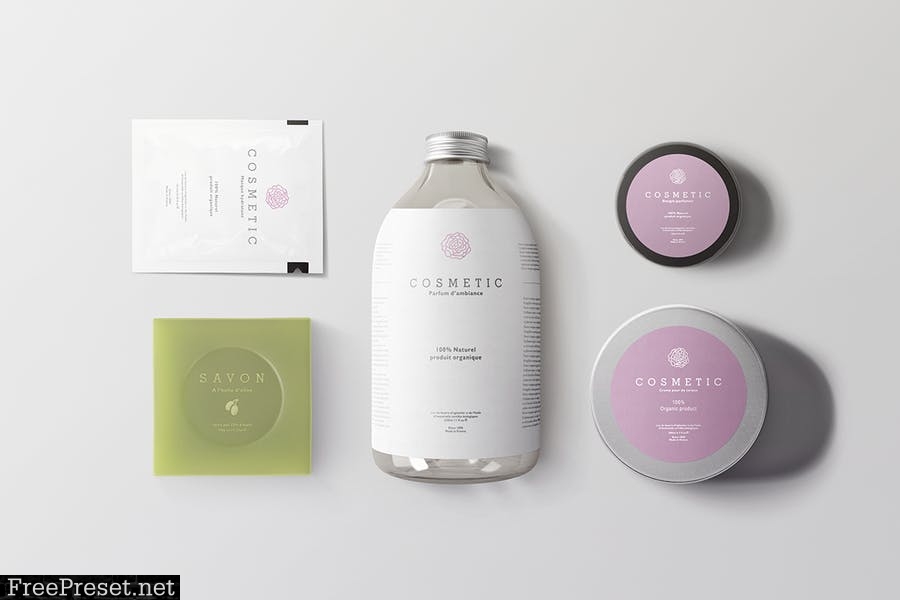 Natural Cosmetic Packaging Mock-Ups Vol.2