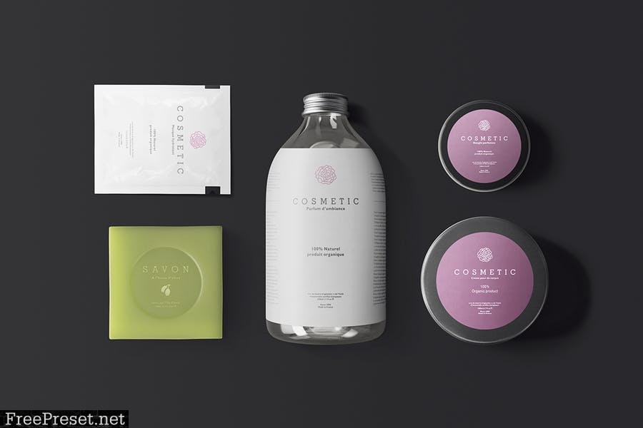 Natural Cosmetic Packaging Mock-Ups Vol.2