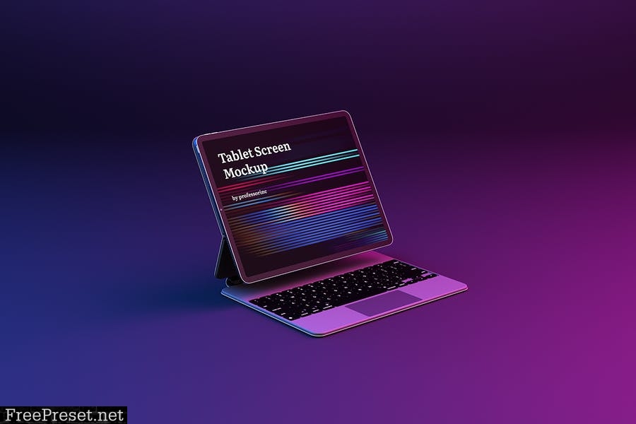 Neon iPad Pro Screen Mockup