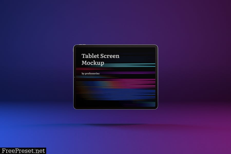 Neon iPad Pro Screen Mockup