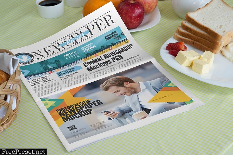 Newspaper Mockup Templates D885SV