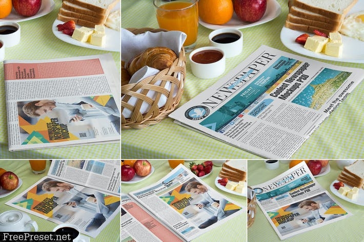 Newspaper Mockup Templates D885SV