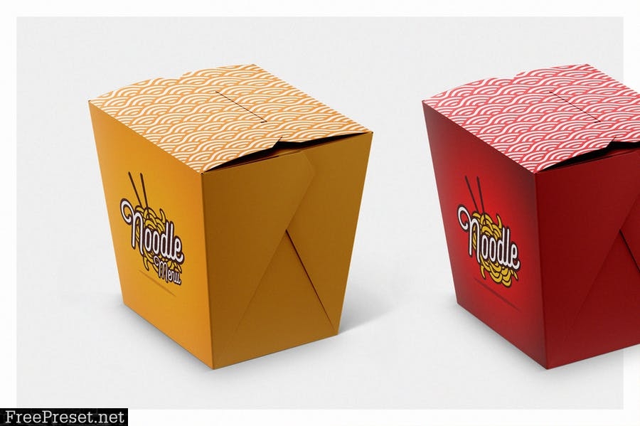 Noodles Box Mockup Set