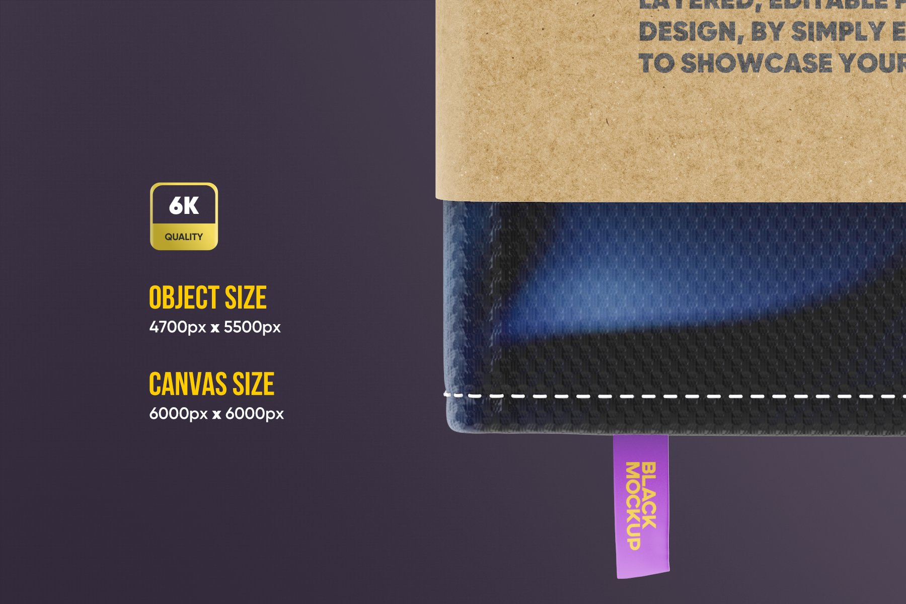 Notebook in craft packaging mockup 5861073