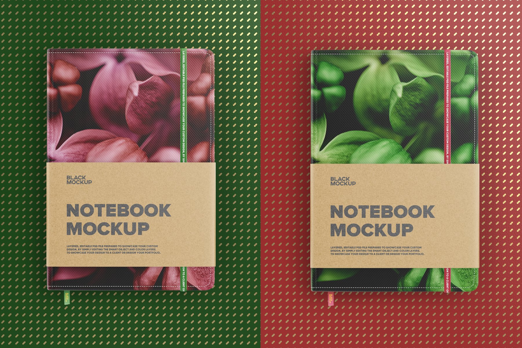 Notebook in craft packaging mockup 5861073