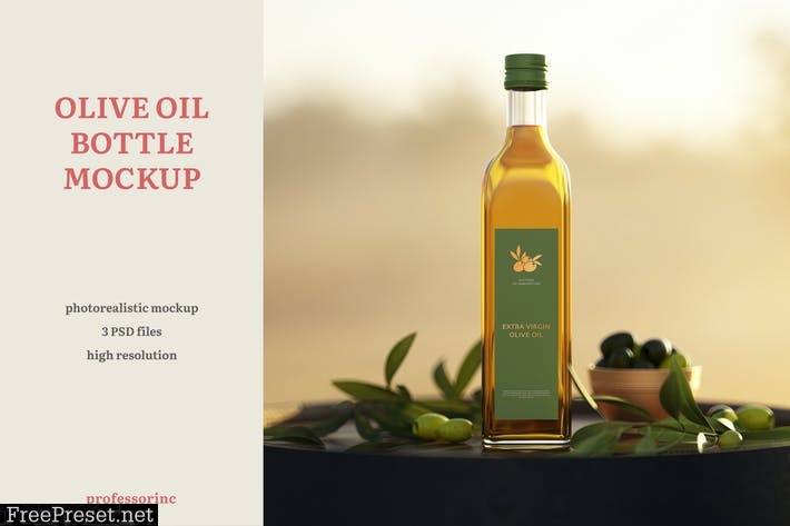 Download Olive Oil Bottle Mockup