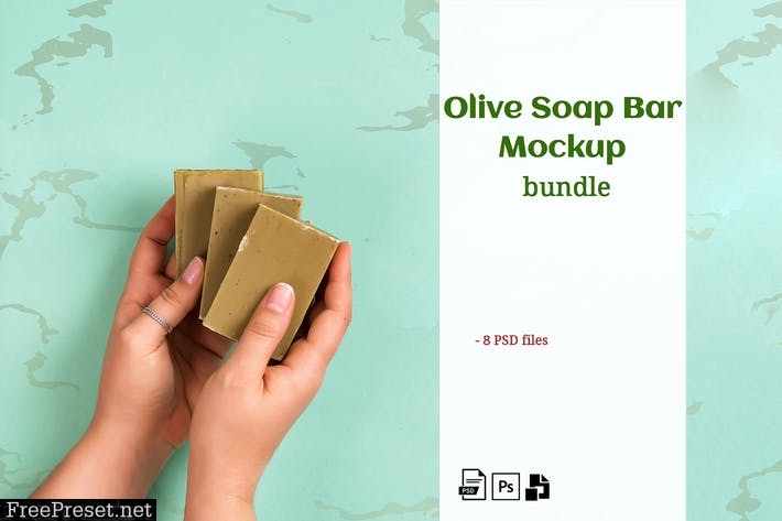 Download Olive Soap Bar Mockup Bundle