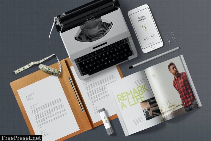 Open Magazine Mockup Scenes