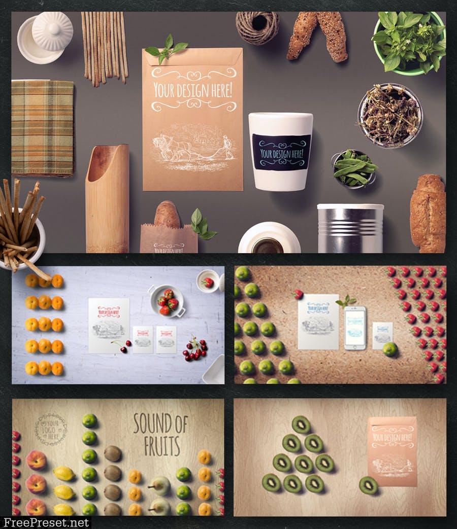 Organic Food Mockup & Hero Images Scene Generator 77TXKM