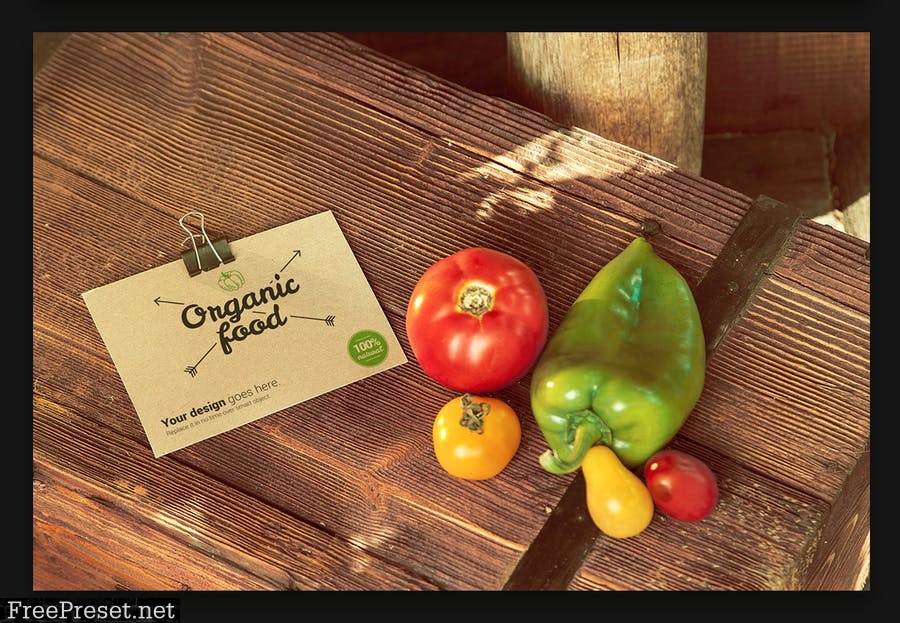 Organic Food Photo Mockup / Vegetables 35P494