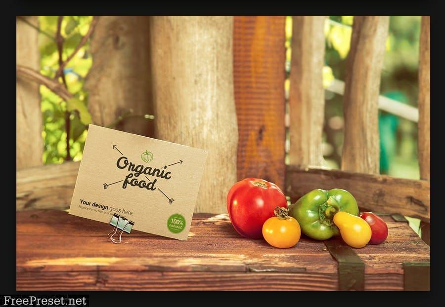 Organic Food Photo Mockup / Vegetables 35P494