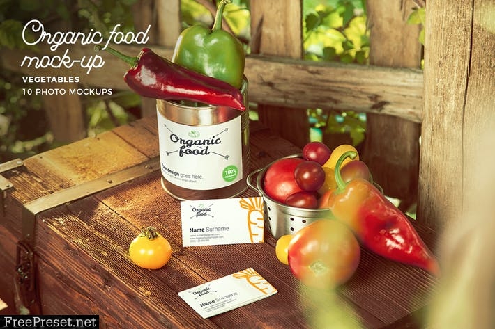 Organic Food Photo Mockup / Vegetables 35P494