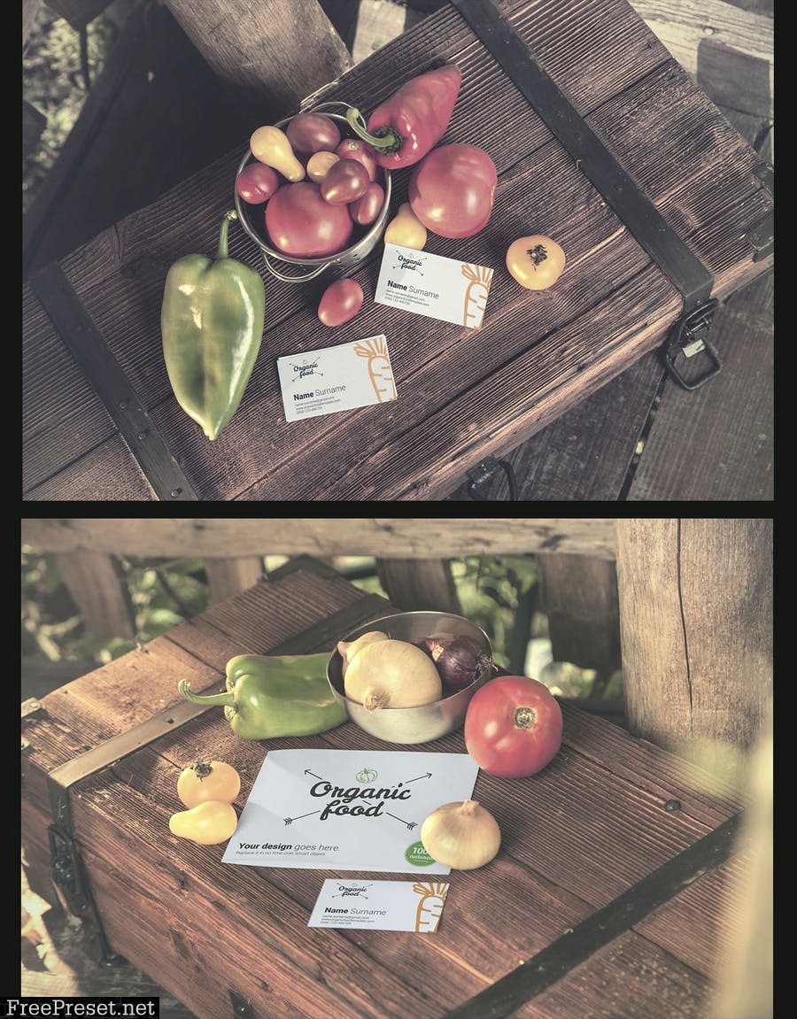 Organic Food Photo Mockup / Vegetables Vol.2