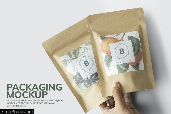 Organic tea branding and packaging mockup