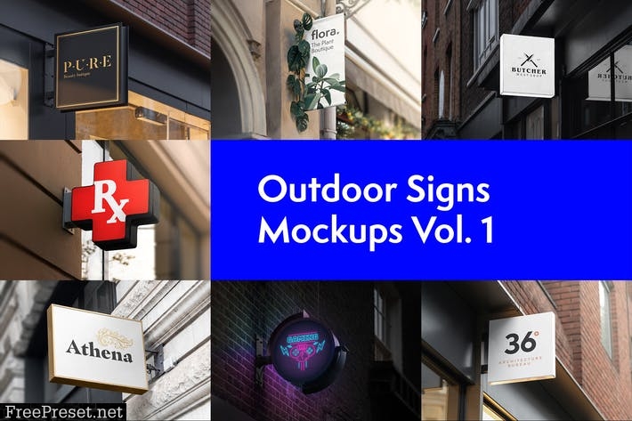 Outdoor Signs Mockups Vol. 1