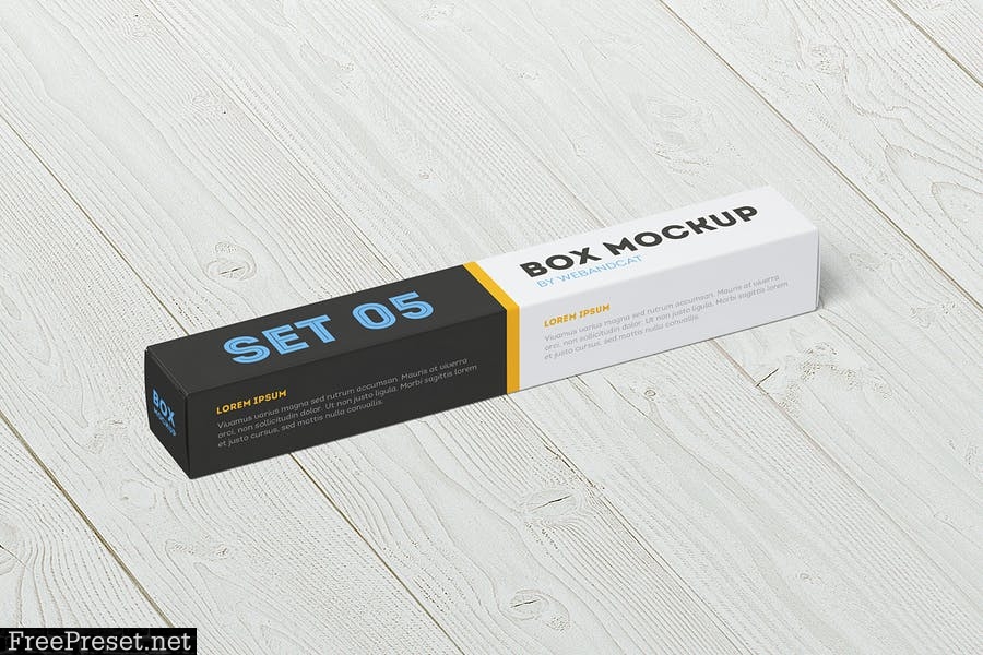 Package Box Mock-up: Long Rectangle Box