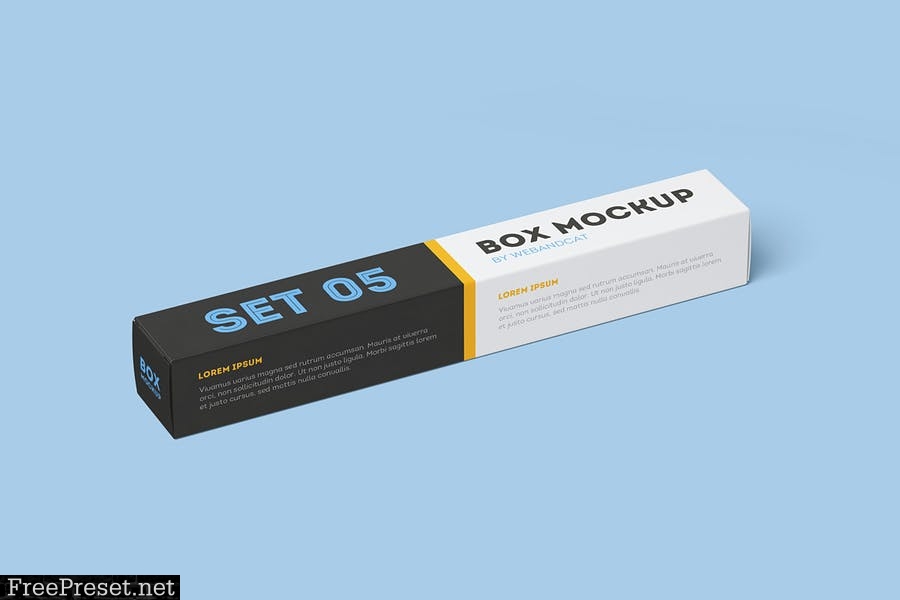 Package Box Mock-up: Long Rectangle Box