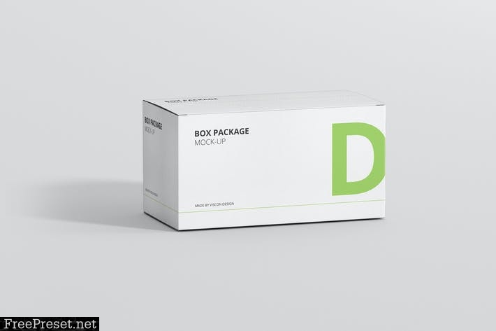 Package Box Mock-Up - Wide Rectangle 2E8XSS