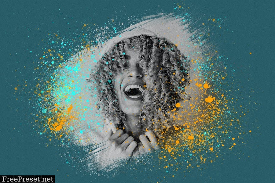 Paint Splashes Photo Effect