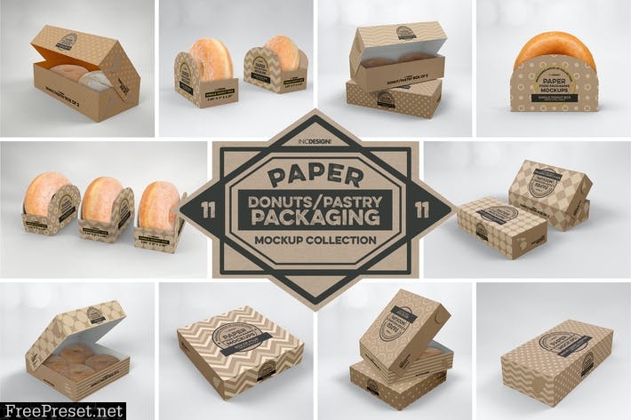 Paper Food Box Packaging Mockup Collection Vol.11 7K4GLY