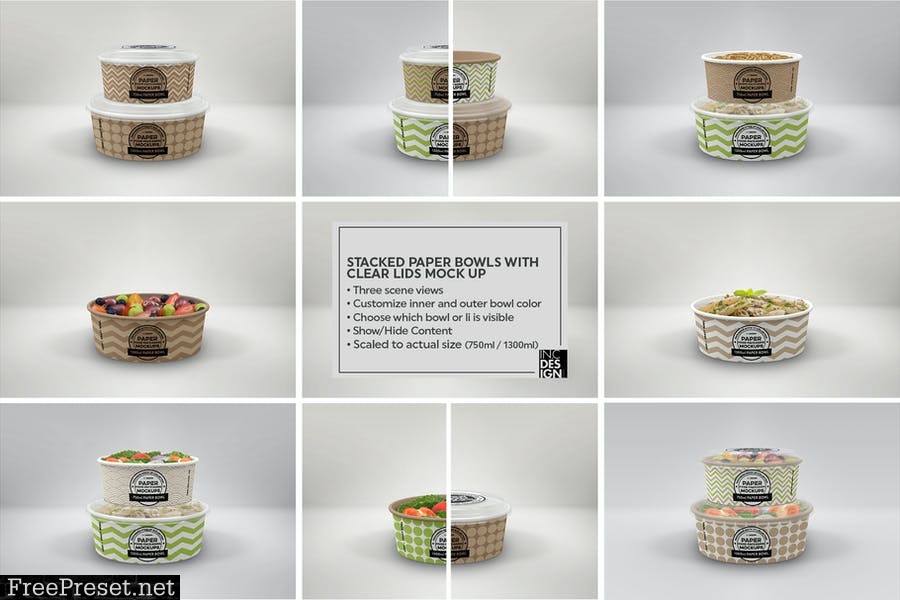 Paper Food Box Packaging Mockups Vol. 08