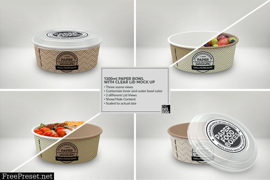 Paper Food Box Packaging Mockups Vol. 08