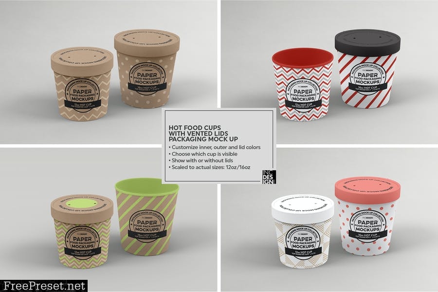 Paper Food Box Packaging Mockups Vol. 08