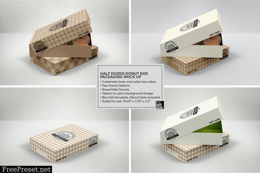 Paper Food Box Packaging Mockups Vol. 08